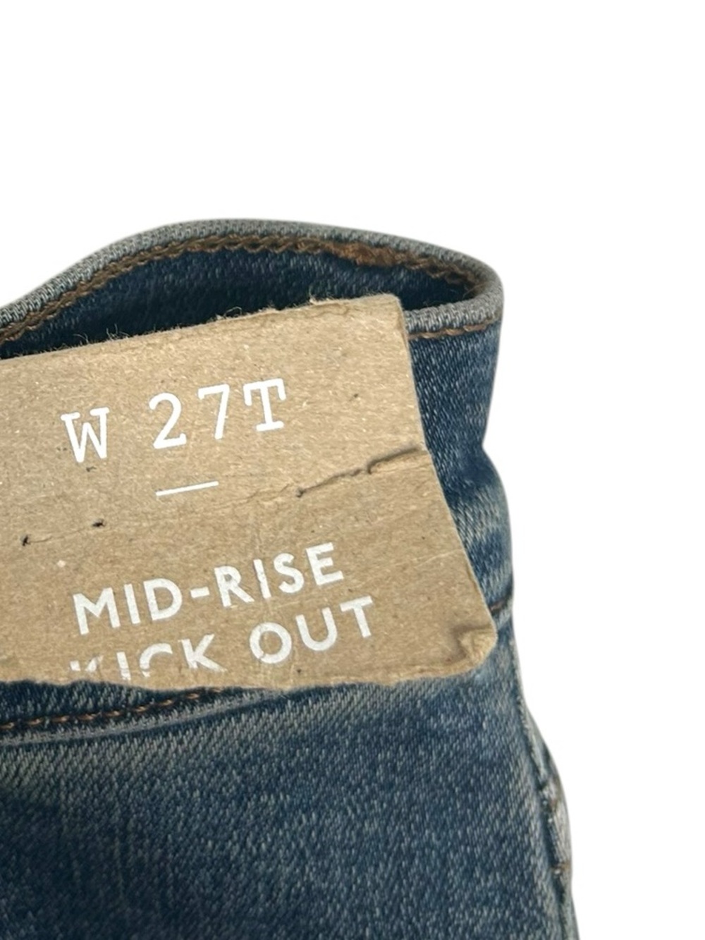 Madewell Tall Mid-Rise Kick Out Crop Stretch Jeans in Size 27 - Picture 5 of 8